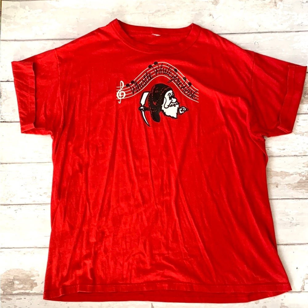Disney XL Unisex Mens Vintage Ringer Tee Red Short Sleeves Snow White Dwarves